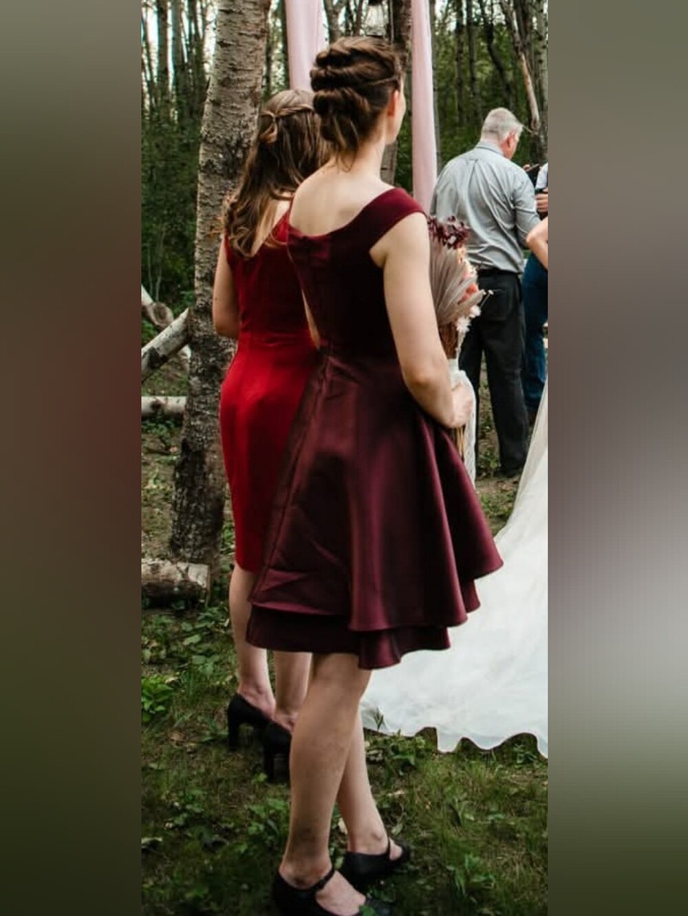 Women's Formal Sleeveless Burgundy Dress XXS - Picture 4 of 6